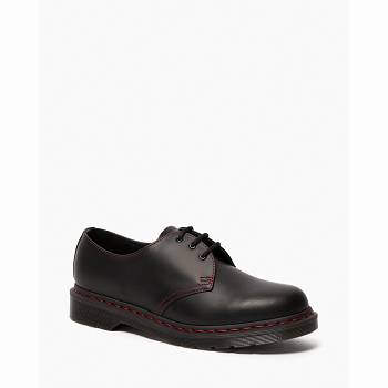 Dr Martens 1461 Contrast Stitch Smooth Kožené - Cierne Oxford Topanky Damske, D231SK